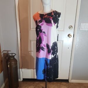 Worthington Colorful Floral Midi Dress